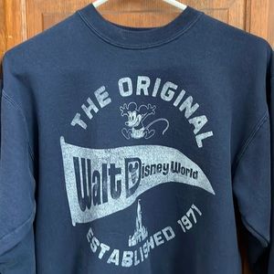 Navy Walt Disney World Hanes Sweatshirt Small